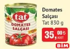 TAT DOMATES SALÇASI 830 G